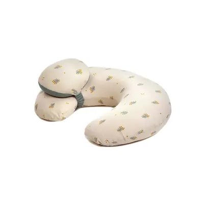 Perna pentru alaptare, Jane, Ergonomica, Cu husa detasabila si lavabila si pernuta suplimentara, Umpluta cu bilute din poliester, Botanic BYN8420421089385