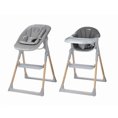 Scaun de masa 2 in 1, FreeON, Flexi Grow, Transformabil, Pliabil, Contine 2 accesorii, 0 luni +, Gri BYN85192