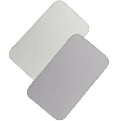 Set cearceafuri cu elastic, Lionelo, 80x42 cm, Pentru co-sleepere, Pentru saltele de max. 10 cm inaltime, Din bambus, Usor de spalat, 30 grade, Fara calcare, Ecologic, Alb/Gri BYNLO-BAMBOO_SHEET_OFF_WHITE_GREY_80x42