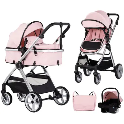 Carucior Chipolino Vista 3 in 1 pink marshmallow HUBST-KKVS02506PM