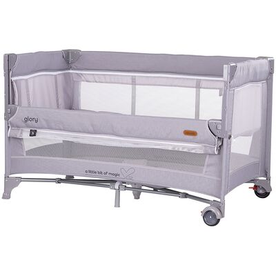 Patut pliabil Chipolino Glory cu laterala culisanta cloud HUBKOSIGL2502CL