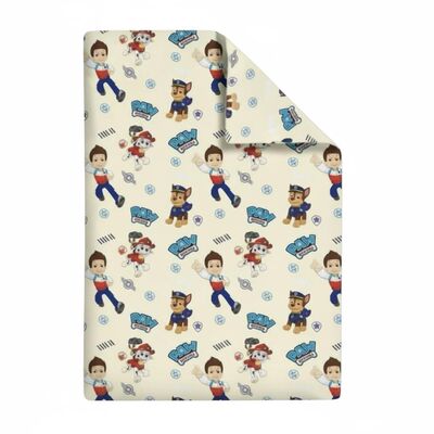Pilota din bumbac ranforce cu Paw Patrol Crem pentru pat 2-8 / 2-12 ani - ASC6427968007553