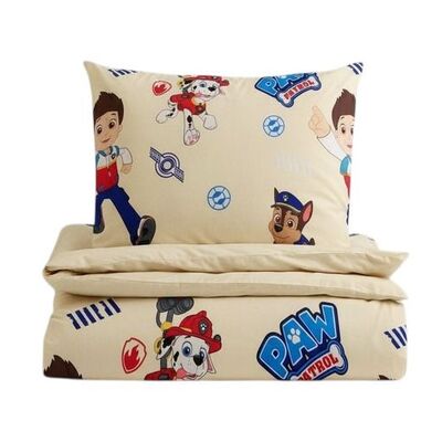 Set pilota si perna din bumbac ranforce cu Paw Patrol Crem pentru pat 2-8 / 2-12 ani - ASC6427968007492