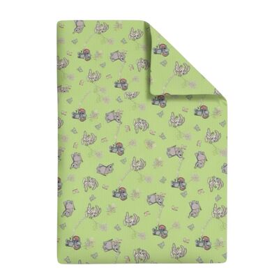 Pilota din bumbac ranforce cu Iepurasi pentru pat 2-8 / 2-12 ani - ASC6427968007560