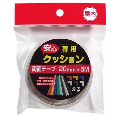 Banda dublu adeziva, din adeziv acrilic, pentru uz interior, 20mm 5m, transparenta