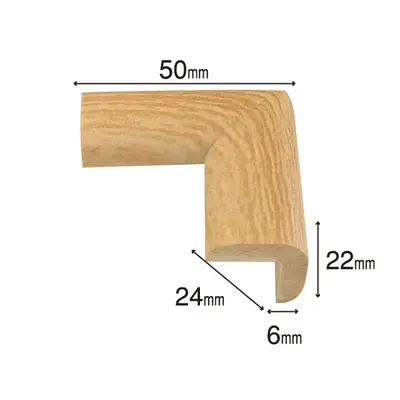 Protectie colturi mobila, din spuma, culoarea lemnului