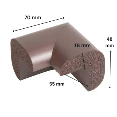 Protectie colturi mobila, maro