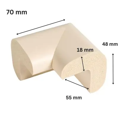 Protectie colturi mobila copii, crem