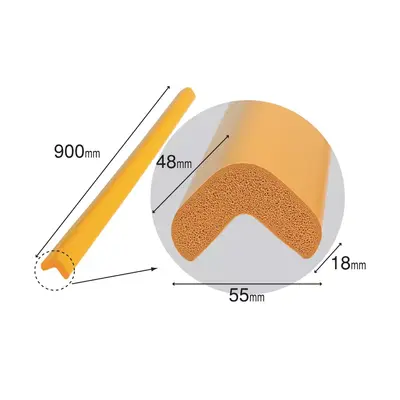 Banda protectie colturi, din spuma, 90cm, galben