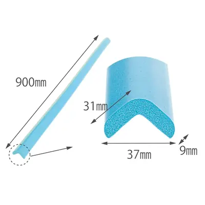 Banda protectie muchii, din spuma, 90cm, verde menta