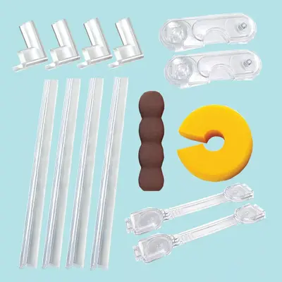 Pachet sisteme de siguranta copii, 14 piese, transparent