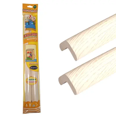 Banda protectie muchii si margini set 2 buc 40cm spuma lemn alb   carboysafety