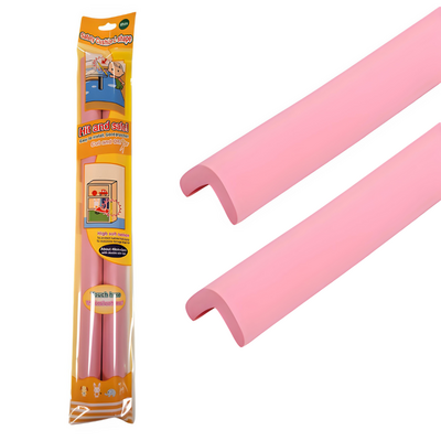 Banda protectie muchii si margini set 2 buc 40cm spuma roz pastel   carboysafety