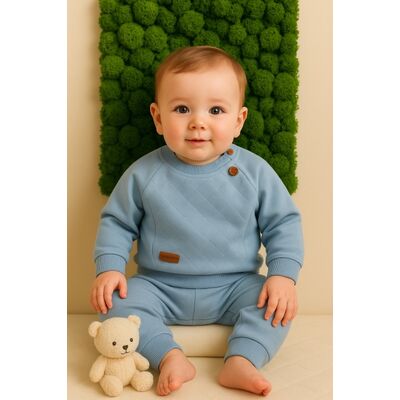 Costumas bleu bebelusi – set calduros si confortabil pentru baietei trmd0801