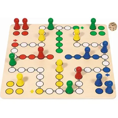 Joc ludo, pentru familie, de lemn, 4 ani+, goki - joc de strategie