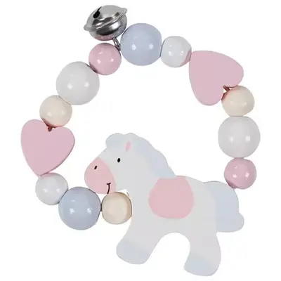 Jucarie senzoriala bebelusi, model magarus, cu bile de lemn, goki