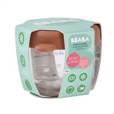 Recipient ermetic sticla Beaba 150 ml Terracotta