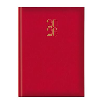 Agenda Artilux A4 datata, hartie ivory, coperta rosu BPTCEJ261101