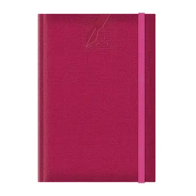 Agenda nedatata A5 Colere, elastic, hartie alba, coperta fucsia BPTCEJ261503