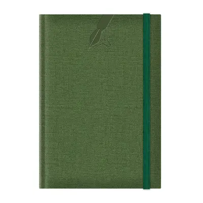 Agenda nedatata A5 Colere, elastic, hartie alba, coperta verde BPTCEJ261504