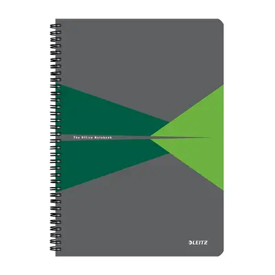 Caiet cu spira A4 Leitz Office, carton laminat FSC, 90f, matematica, verde BPTCSL464755