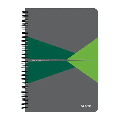 Caiet cu spira A5 Leitz Office, carton laminat FSC, 90f, matematica, verde BPTCSL445855