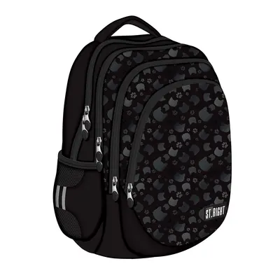 Ghiozdan BP06 ST Right Black Cats 4 compartimente, 42x31x22 cm BPTCMJ265830