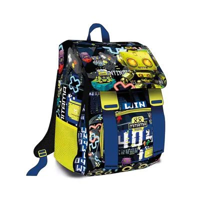 Ghiozdan Mitama, 4 compartimente, tematica jocuri, 40 x 28 x 18 cm BPTCMI064716