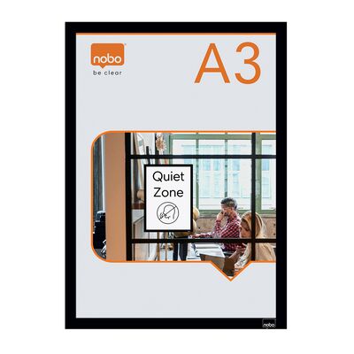 Rama auto-adeziva NOBO, magnetica, A3, negru, 2 bucati/set BPTCSL915700