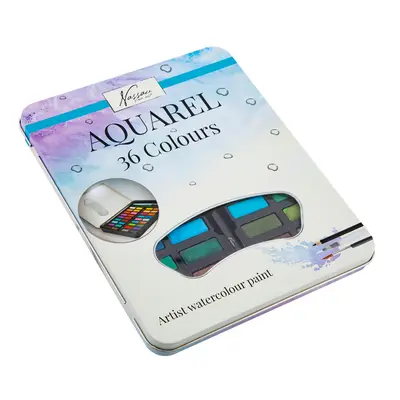 Set 36 culori Creative Craft, cutie metalica cu creion HB, pensula BPTCJK000510