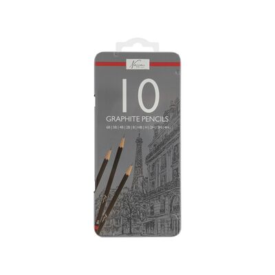 Set creioane grafit, Creative Craft, 10 bucati, duritati diferite BPTCJK113234