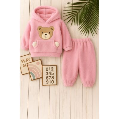 Set pufos hanorac si pantaloni welsoft - pink bbl74