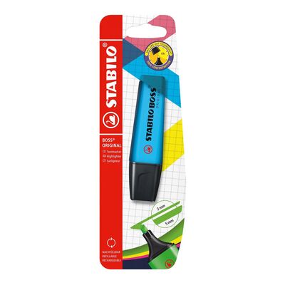 Textmarker Stabilo Boss Original, albastru, blister BPTCSWB1013210