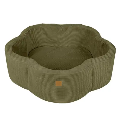 Piscina Cu Bile Meowbaby   ,   Aesthetic Khaki Flower, Spuma Moale, Personalizabila Cu Bile La Alegere Pjbbafog00