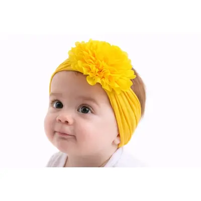 Bentita galben mustar lata cu floare aplicata mdx-18151-1-r9