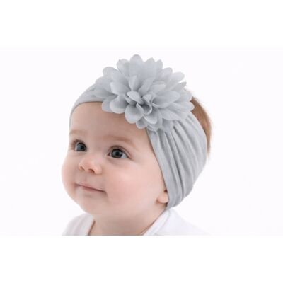 Bentita gri lata cu floare aplicata mdx-18151-9-r9