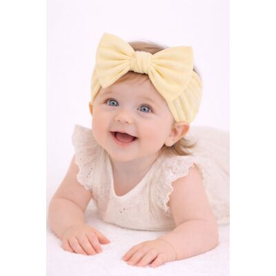 Bentita lata, galben deschis, pentru fetite cu fundita mdx-18147-10-r10