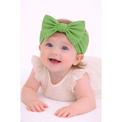 Bentita lata, verde, pentru fetite cu fundita mdx-18147-9-r10