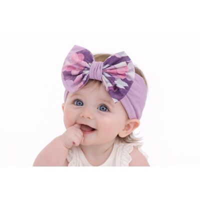 Bentita lila lata cu funda inflorata aplicata mbx-21006-4-r23