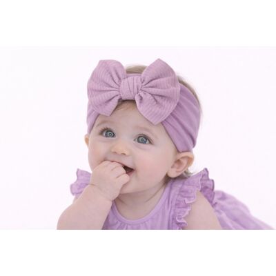 Bentita lila lata cu funda striata aplicata mbx-21003-6-r7