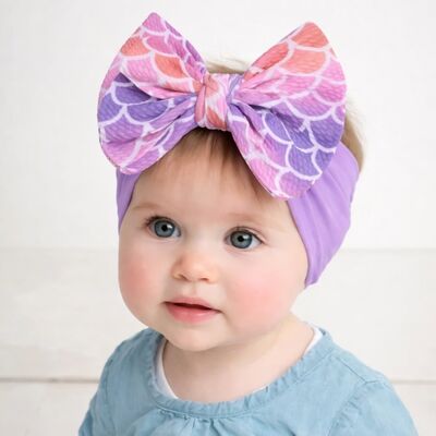 Bentita lila lata cu fundita cu imprimeu mbx-20167-2-r8