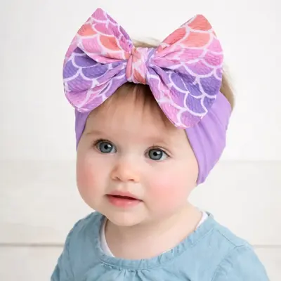 Bentita lila lata cu fundita cu imprimeu mbx-20167-2-r8