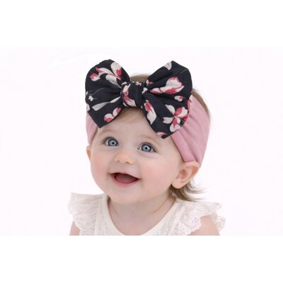 Bentita lila lata cu fundita inflorata mdx-21004-8-r22