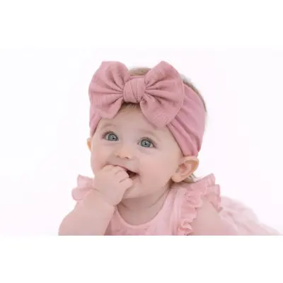 Bentita lila pudra lata cu funda striata aplicata mbx-21003-5-r7