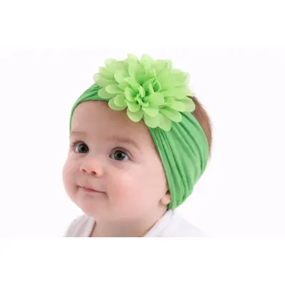 Bentita verde lata cu floare aplicata mdx-18151-10-r9