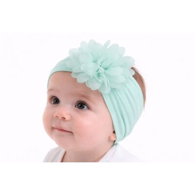 Bentita verde menta lata cu floare aplicata mdx-18151-7-r9