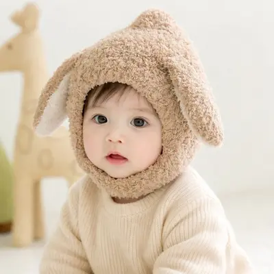 Caciulita maro pentru bebelusi - little bunny mdht2023-13-1-sa4-1