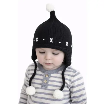 Caciulita neagra crosetata tip piticot adoctsc17-3-sa8