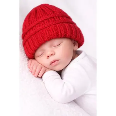 Caciulita rosie crosetata tip fes pentru bebelusi mdx-22038-3-sa1