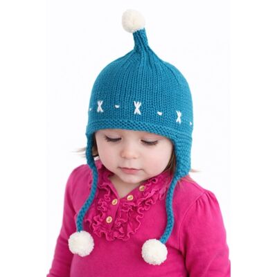 Caciulita turcoaz crosetata tip piticot adoctsc17-4-sa8